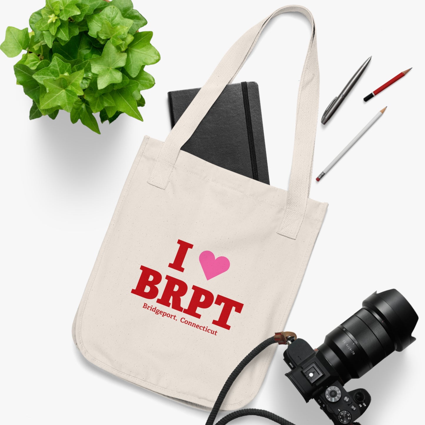 I Heart BRPT Organic Canvas Tote Bag