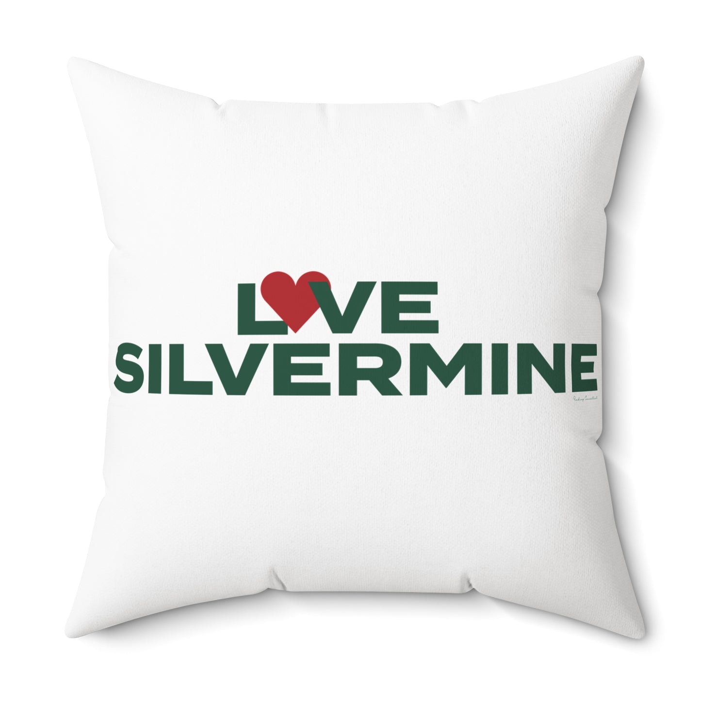 Love Silvermine Spun Polyester Square Pillow