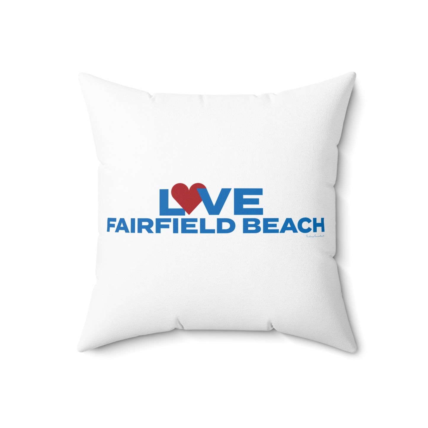 Love Fairfield Beach Spun Polyester Square Pillow