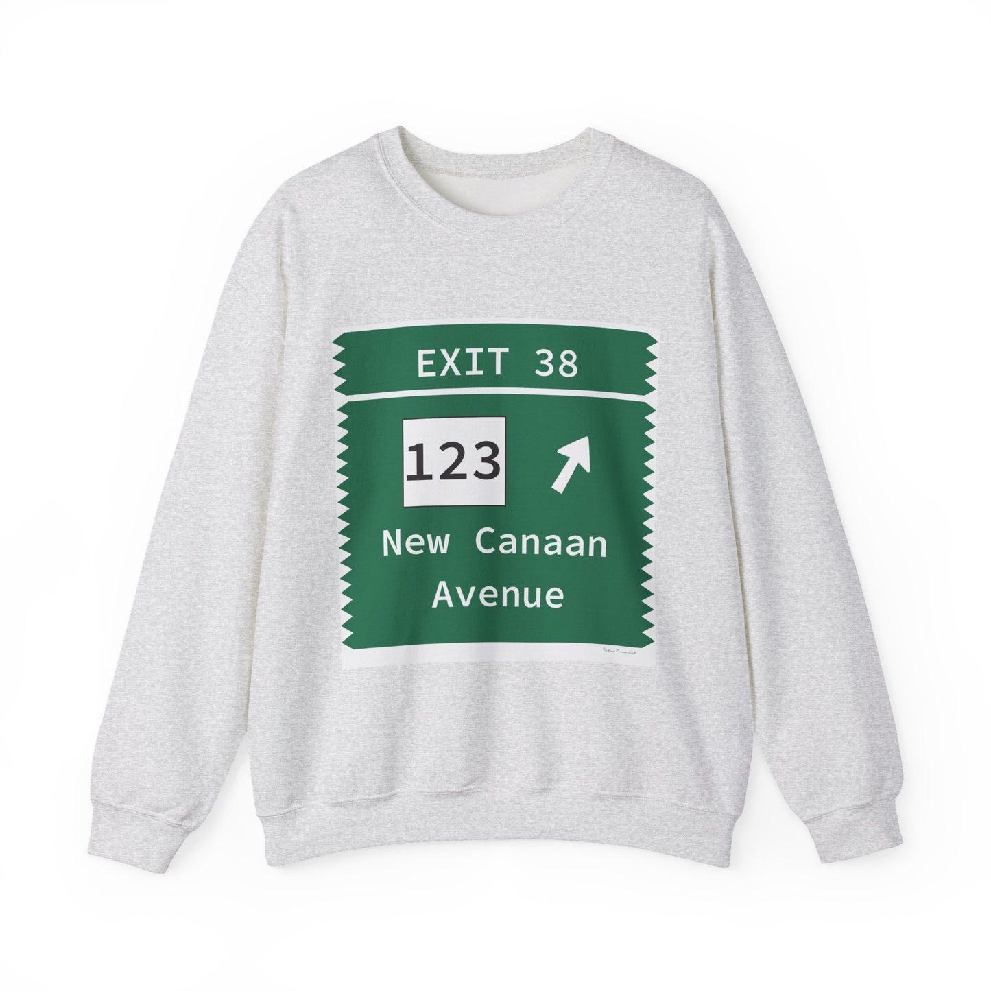 Vintage Merritt Parkway Exit 38 Sign Unisex Heavy Blend™ Crewneck Sweatshirt