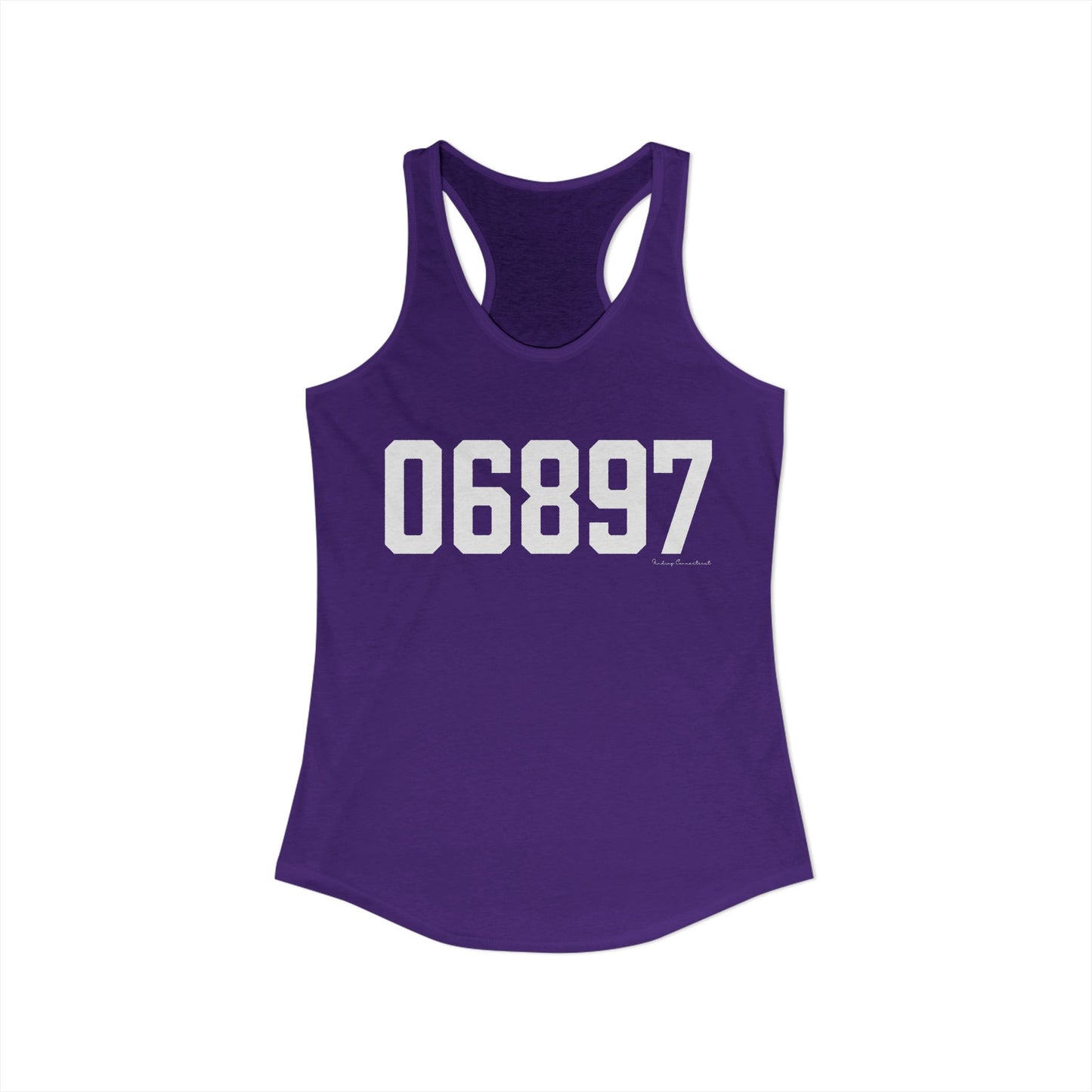 06897 Wilton CT Zip Code Women's Ideal Racerback Tank Top