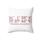Greenwich Coordinates Spun Polyester Square Pillow