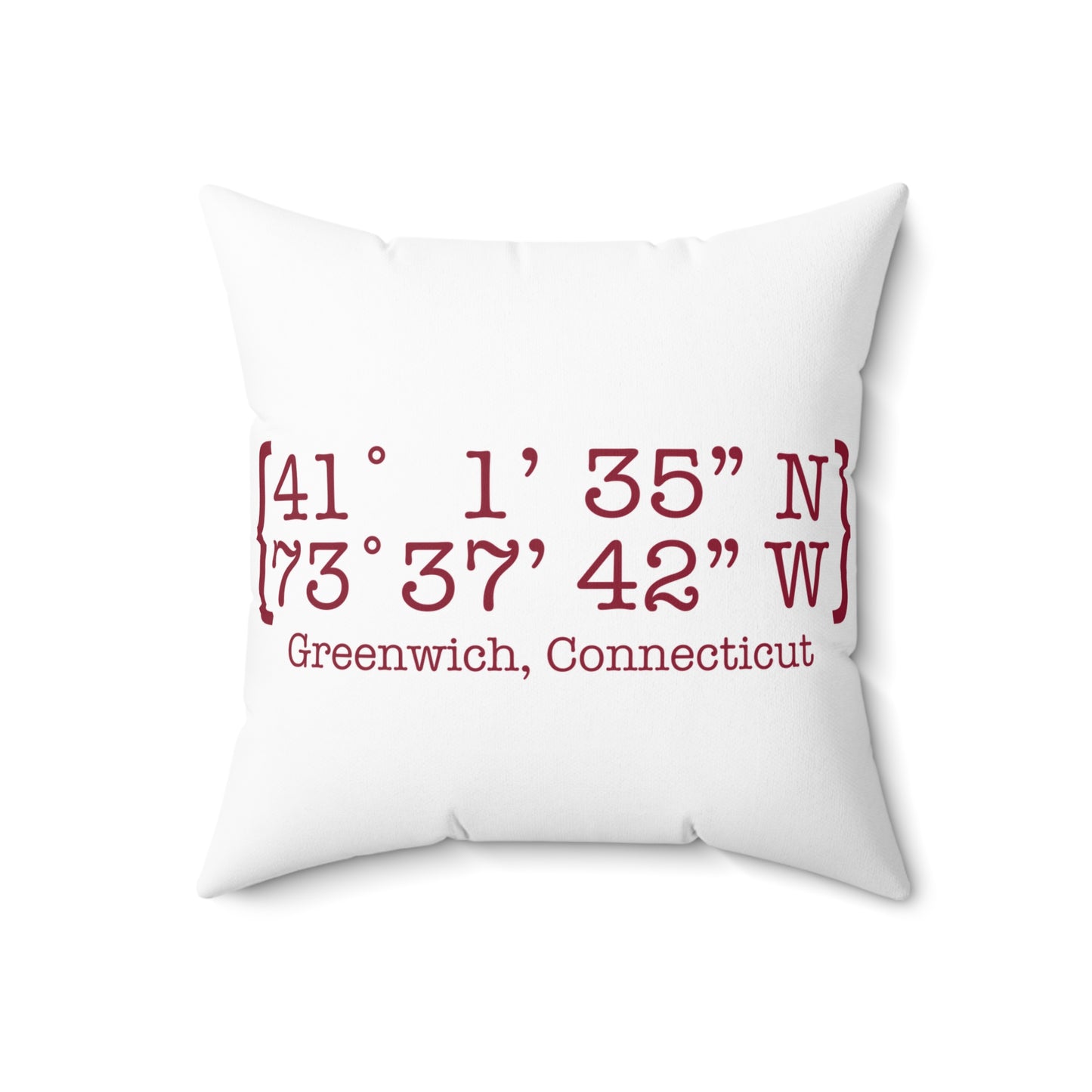 Greenwich Coordinates Spun Polyester Square Pillow