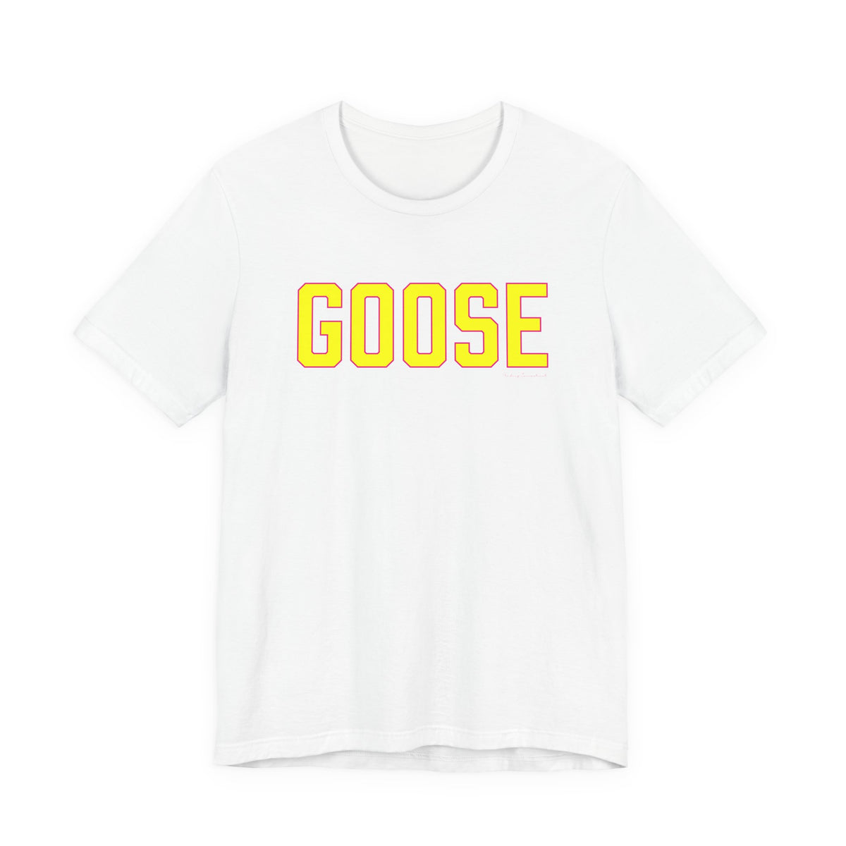 Goose Zip Code Yellow & Pink Unisex Jersey Short Sleeve Tee