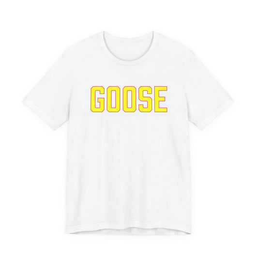 Goose Zip Code Yellow & Pink Unisex Jersey Short Sleeve Tee