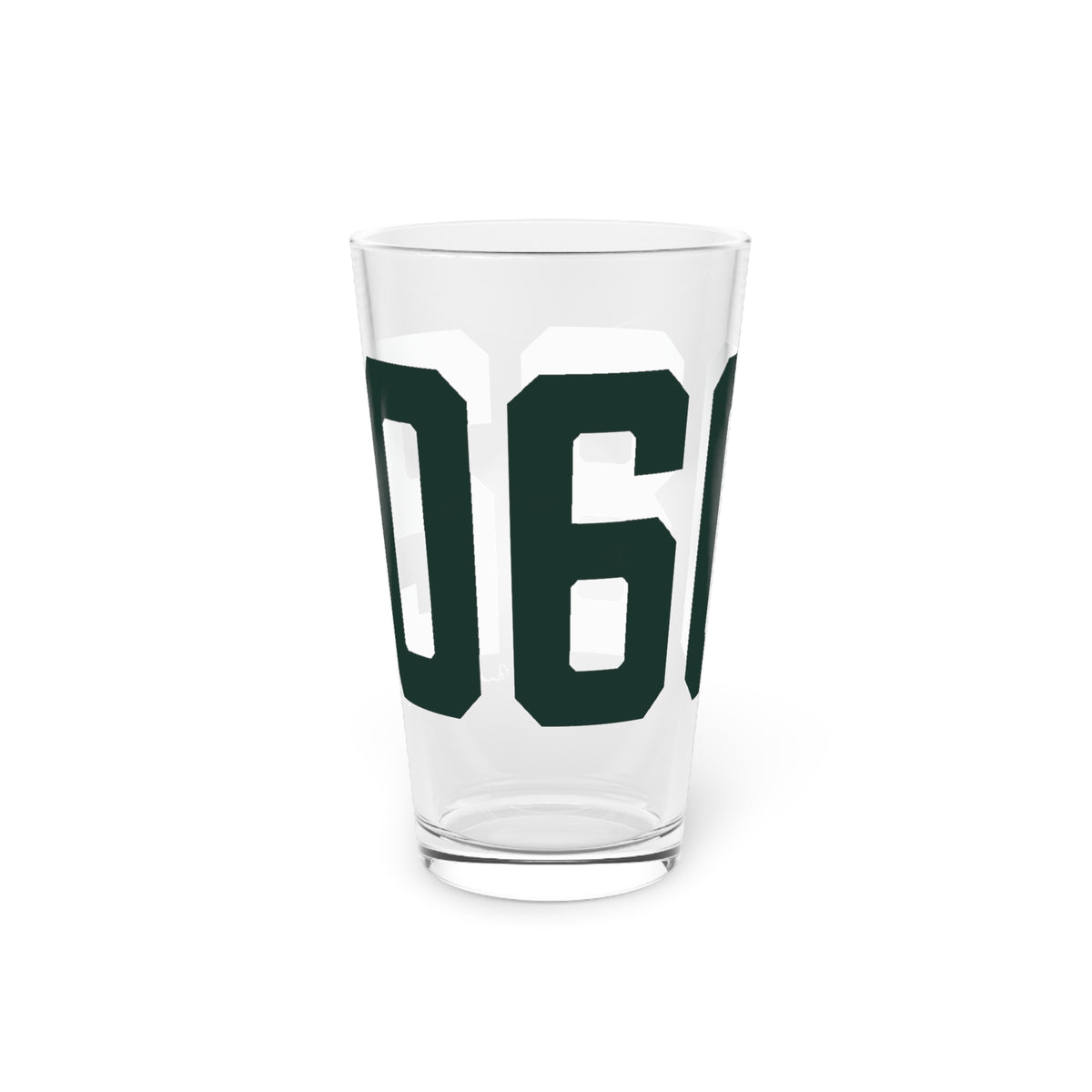 06082 Enfield Connecticut Zip Code Pint Glass, 16oz