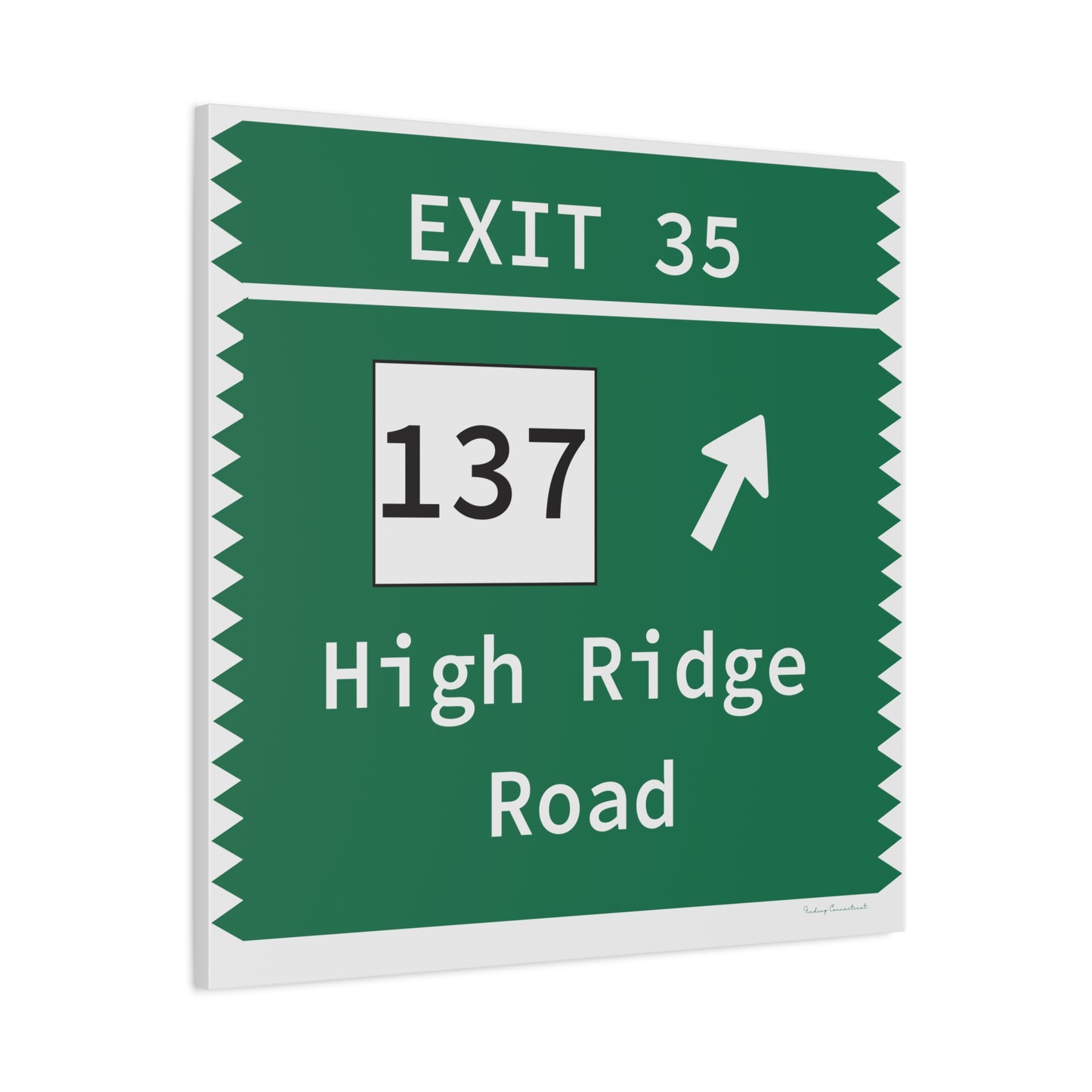 Vintage Merritt Parkway Exit 35 Sign Matte Canvas, Stretched, 1.25"