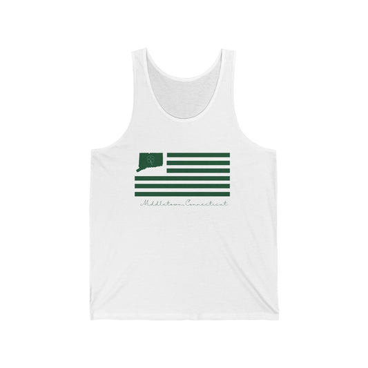 Middletown Connecticut St Patrick’s Day Flag Unisex Jersey Tank Top