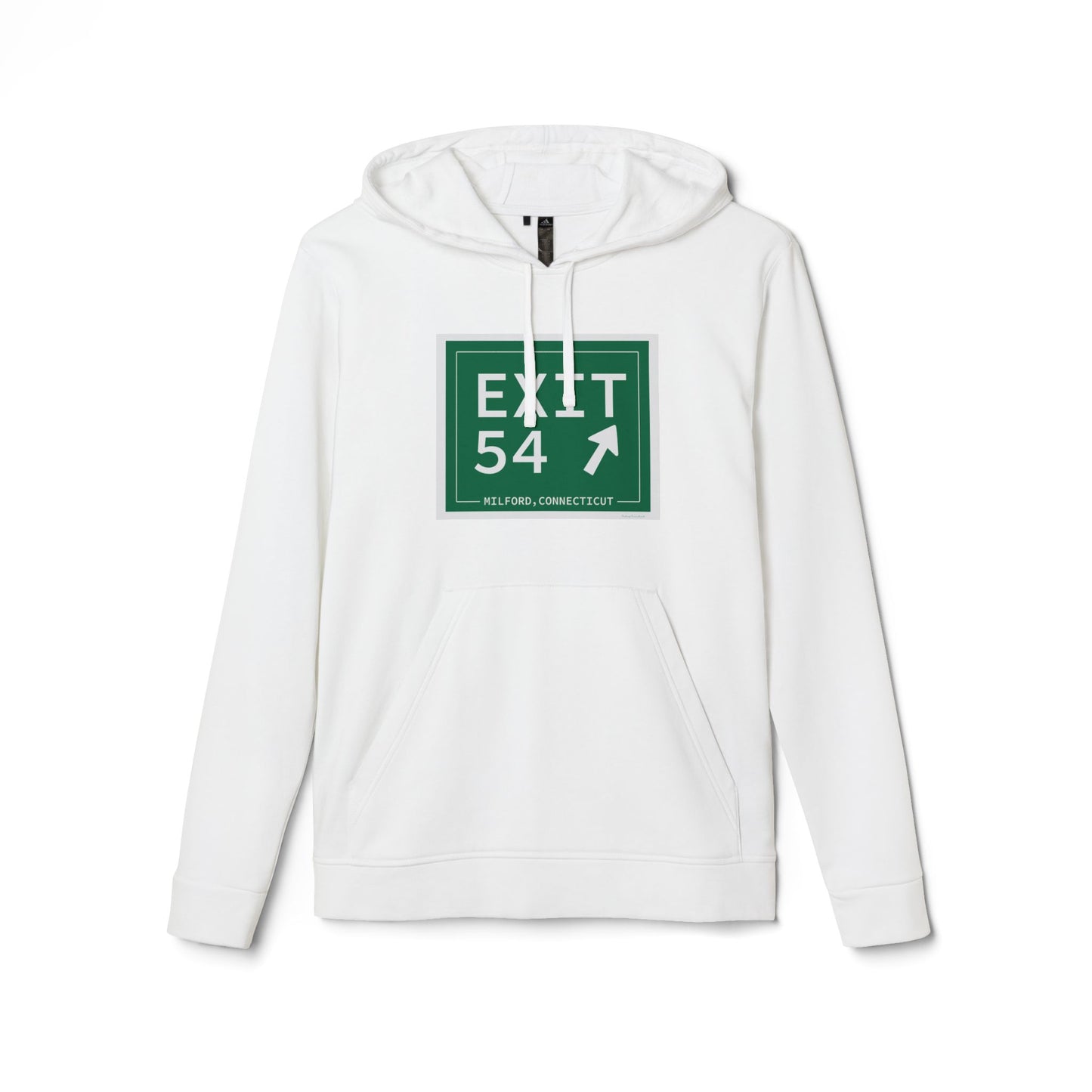 Vintage Exit 54  Merritt Parkway Sign adidas Unisex Fleece Hoodie