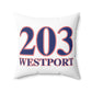 203 Westport Red White & Blue Spun Polyester Square Pillow