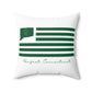Pomfret Connecticut St. Patrick’s Day Flag Spun Polyester Square Pillow