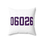 06026 East Granby Connecticut Zip Code Polyester Square Pillow