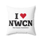 I Heart NWCN Spun Polyester Square Pillow