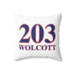 203 Wolcott Red White & Blue Spun Polyester Square Pillow