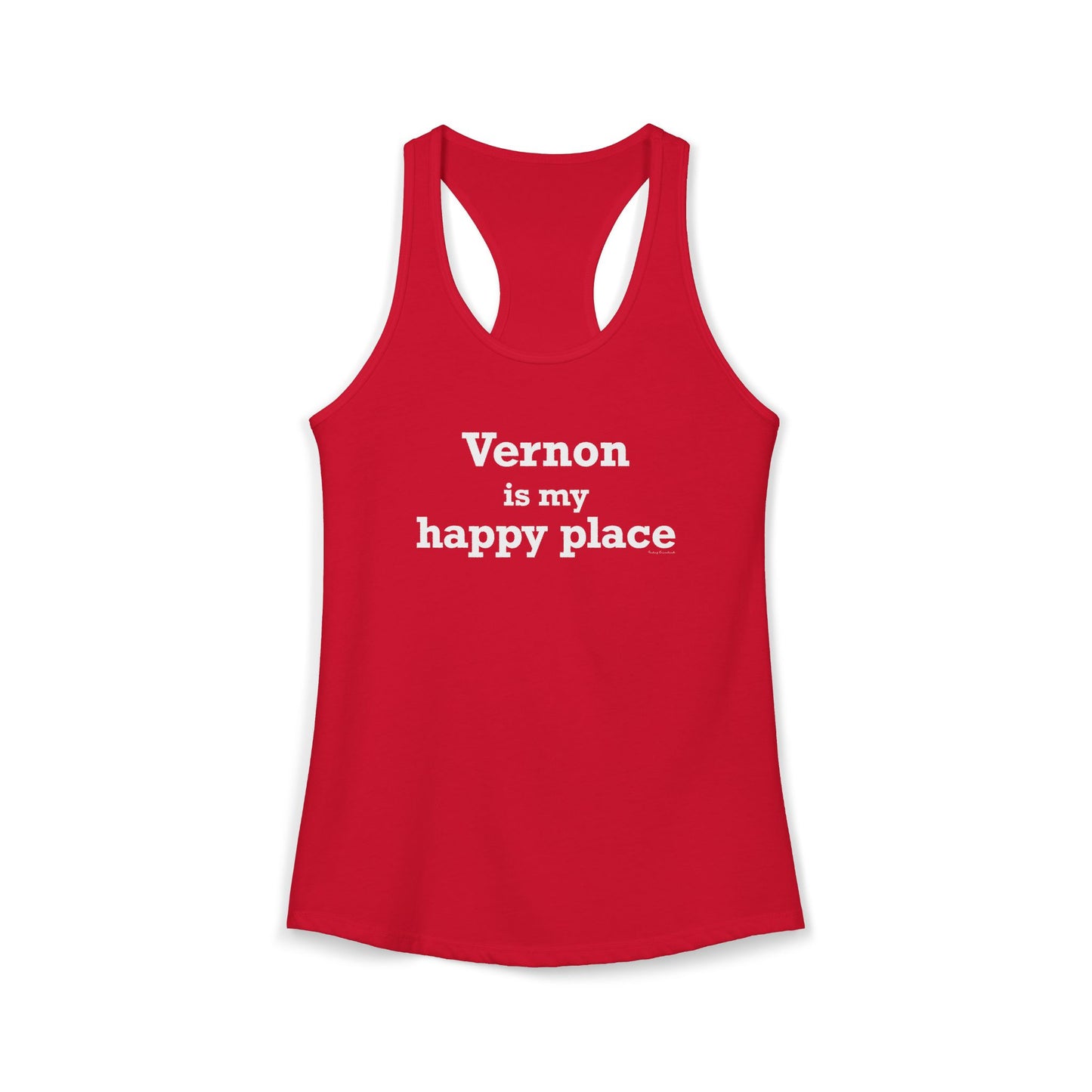 Vernon is My Happy Place Women's Ideal Racerback Tank Top