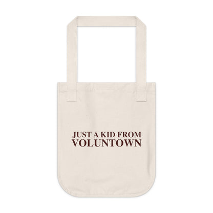 Just a kid from Voluntown Organic Canvas Tote Bag