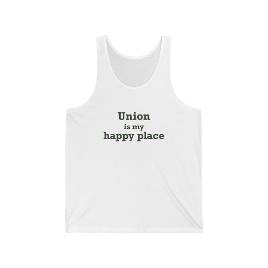 Union is My Happy Place  Unisex Jersey Tank Top