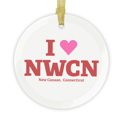 I Heart NWCN Glass Ornaments