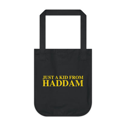 Just a kid from Haddam Organic Canvas Tote Bag