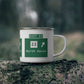 Vintage WCP Exit 63 Sign Enamel Camping Mug