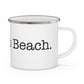 I Heart Compo Beach. Enamel Camping Mug