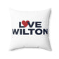 Love Wilton Spun Polyester Square Pillow