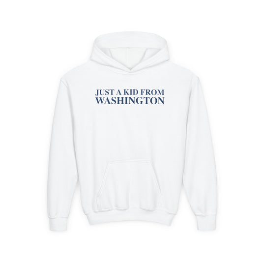 Just a kid from Washington Youth Heavy Blend Hooded Sweatshirt