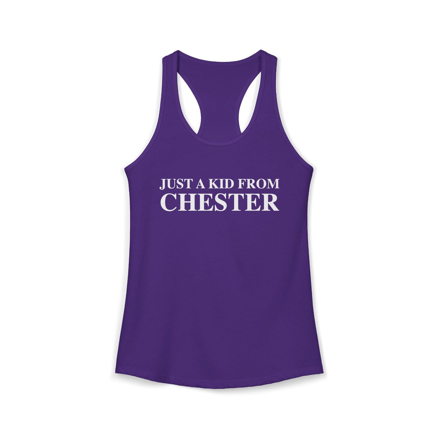 Just a kid from Chester Women's Ideal Racerback Tank Top
