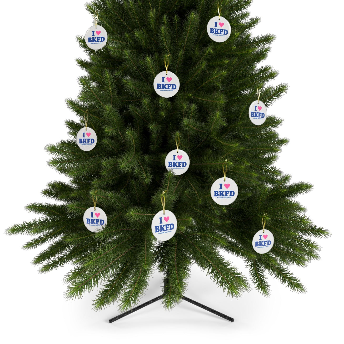 I Heart BKFD Glass Ornaments