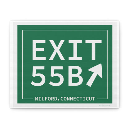 Vintage Exit 55B WCP Sign Matte Canvas, Stretched, 1.25"