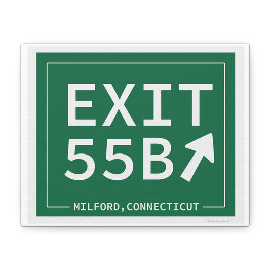 Vintage Exit 55B WCP Sign Matte Canvas, Stretched, 1.25"