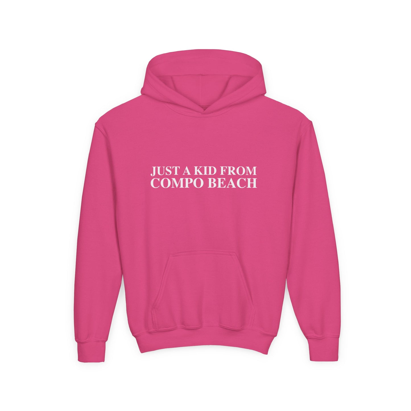 Just a kid from Compo Beach Youth Heavy Blend Hooded Sweatshirt
