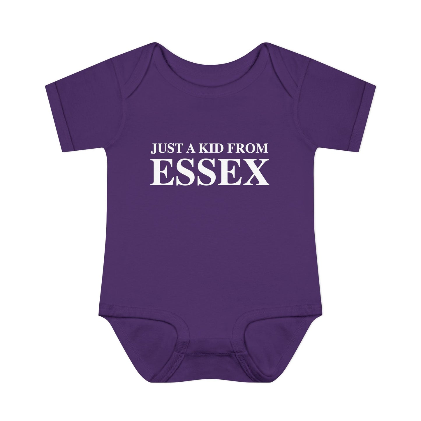 Just a kid from Essex Infant Baby Rib Bodysuit
