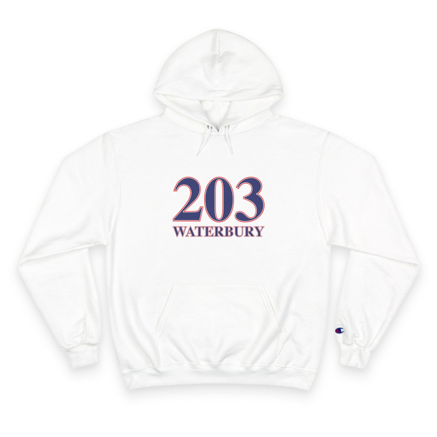 203 Waterbury Red, White & Blue Champion Hoodie