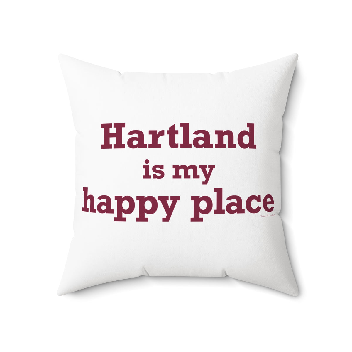 Hartland is My Happy Place Polyester Square Pillow