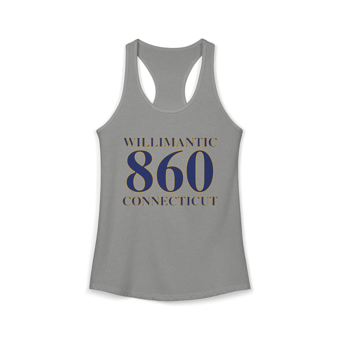 Willimantic 860 Connecticut Women's Ideal Racerback Tank Top
