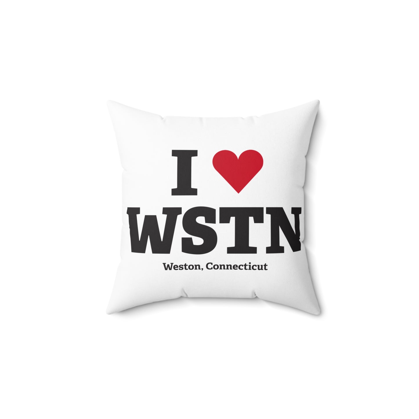 I Heart WSTN Spun Polyester Square Pillow