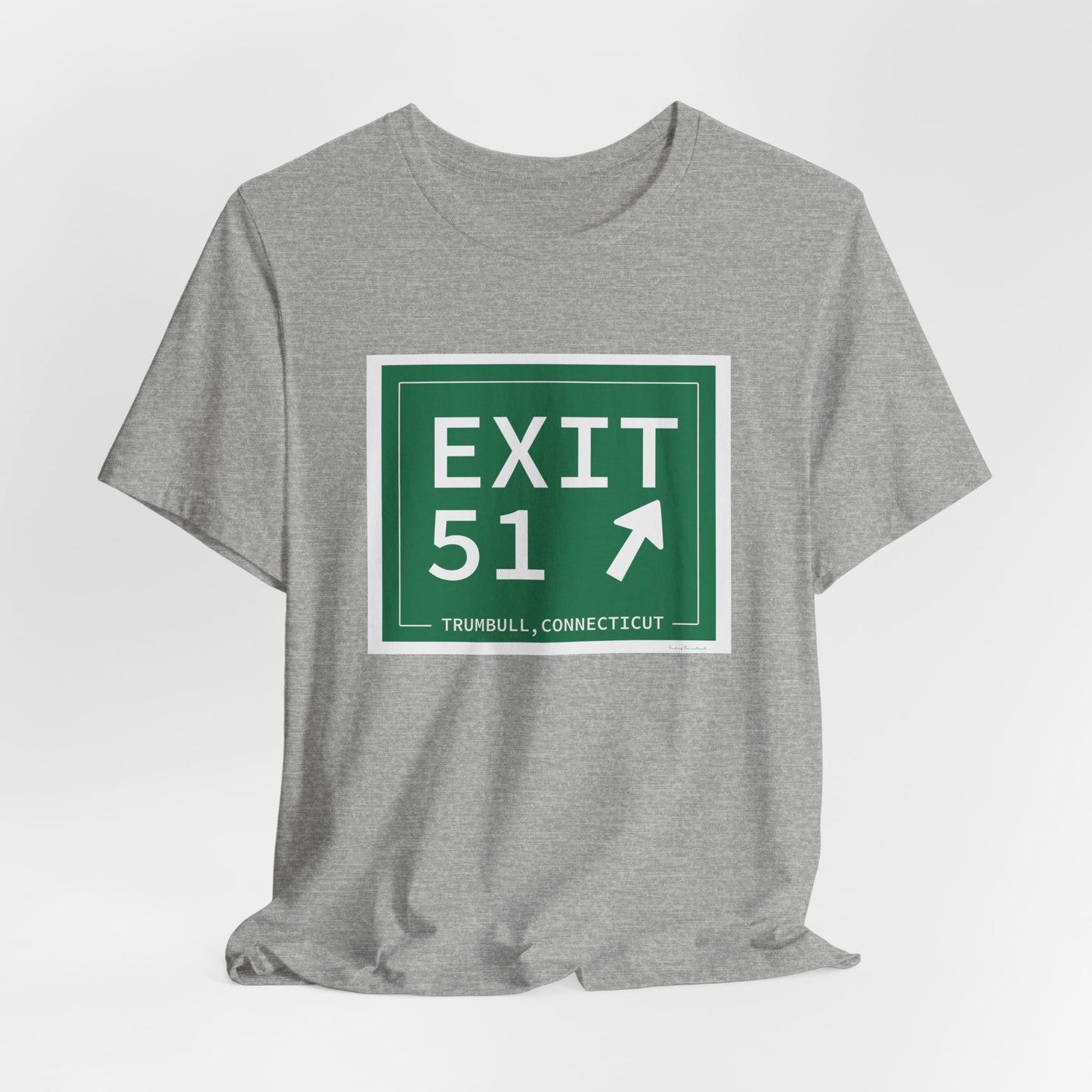 Vintage Exit 51  Merritt Parkway Sign Unisex Jersey Short Sleeve T-Shirt