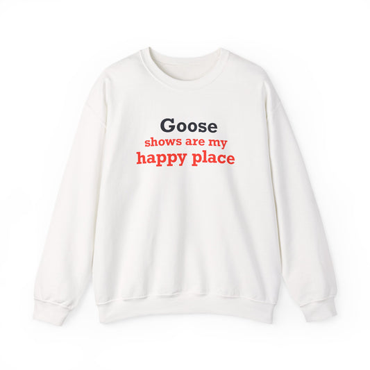 Goose Shows Are My Happy Place - Blue & Orange Unisex Heavy Blend™ Crewneck Sweatshirt
