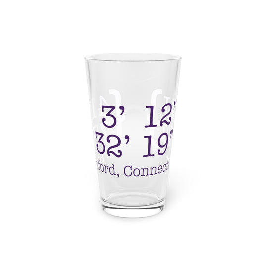 Stamford Coordinates Pint Glass, 16oz