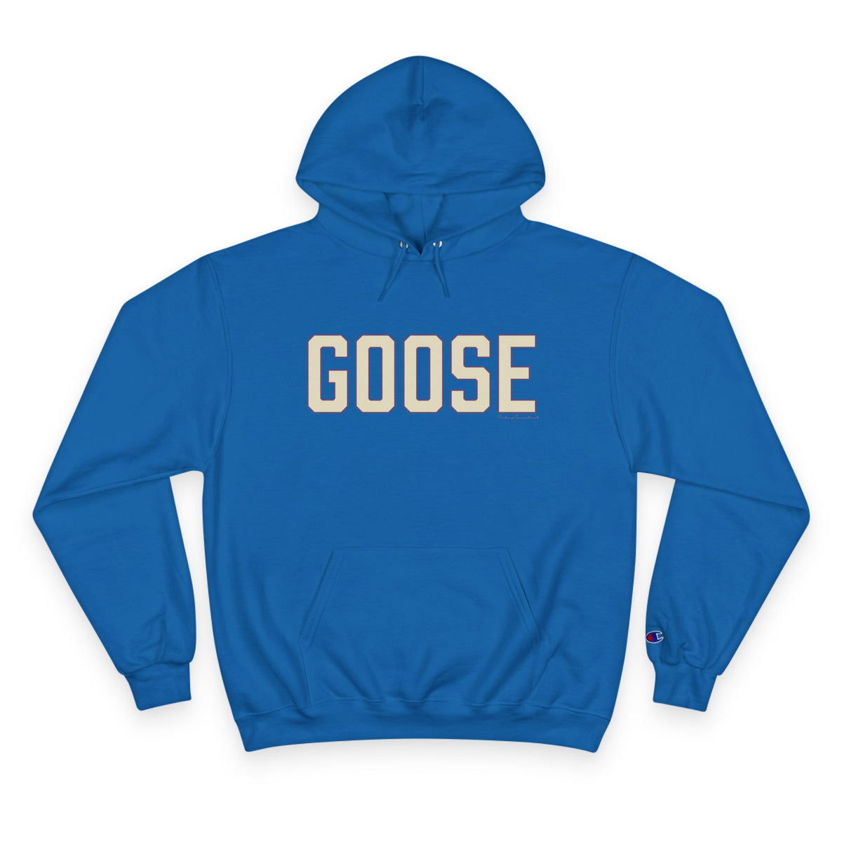 Goose Zip Code Cream & Purple Champion Hoodie