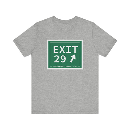 Vintage Exit 29 Merritt Parkway Sign Unisex Jersey Short Sleeve T-Shirt