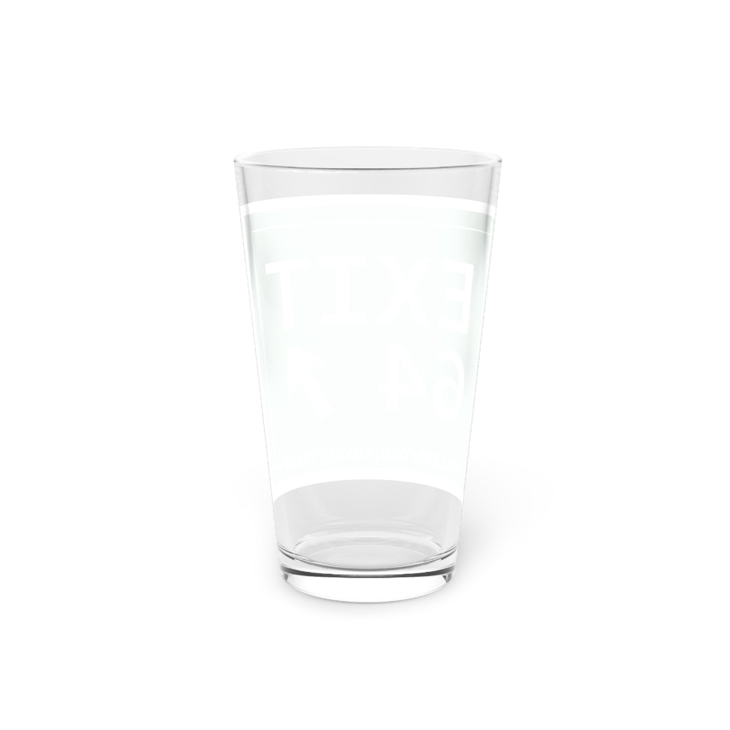 Vintage Exit 64 WCP Sign Pint Glass, 16oz