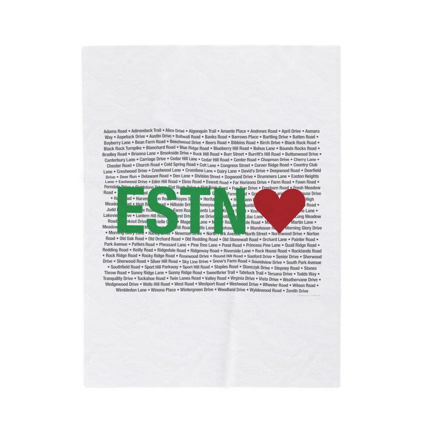 Easton Love Velveteen Plush Blanket