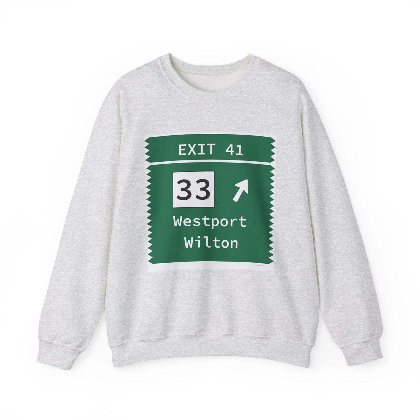 Vintage Merritt Parkway Exit 41 Sign Unisex Heavy Blend™ Crewneck Sweatshirt