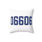 06606 Bridgeport Connecticut Zip Code Spun Polyester Square Pillow