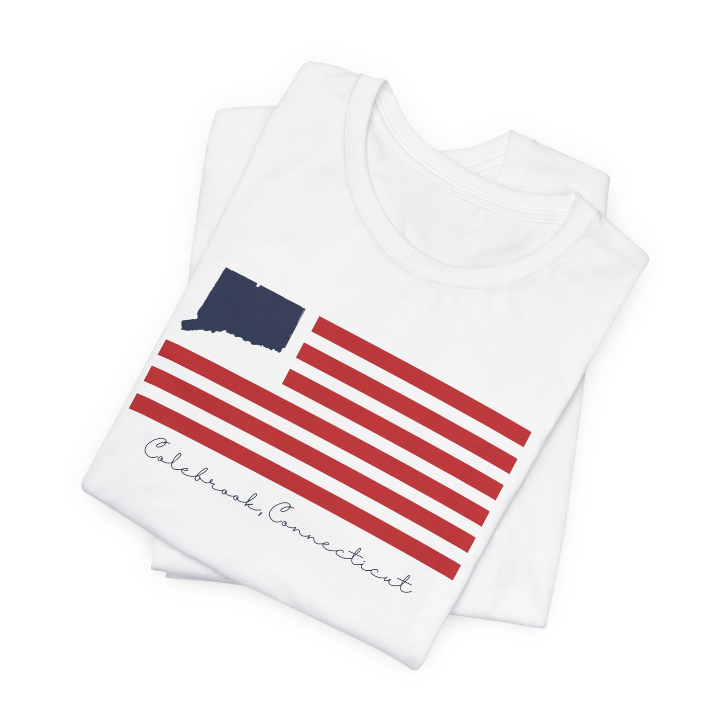 Colebrook Connecticut Flag Unisex Jersey Short Sleeve T-Shirt