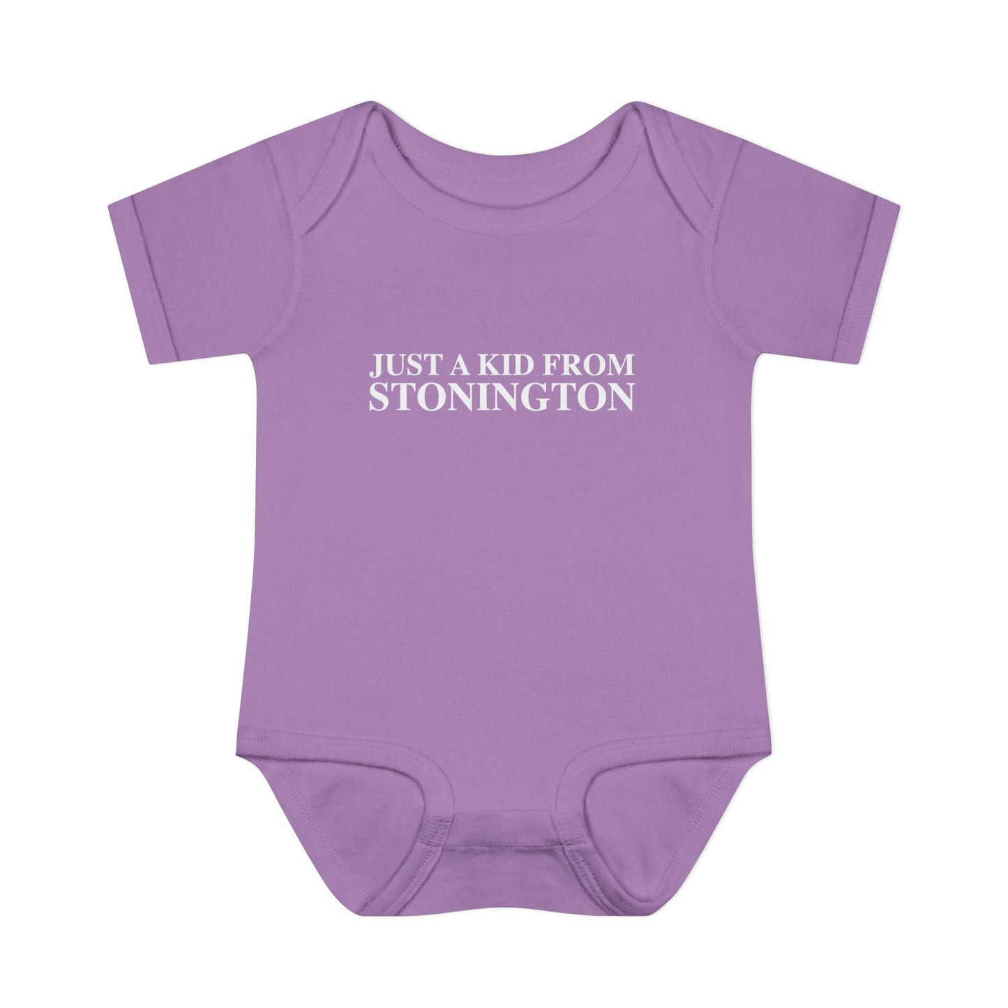 Just a kid from Stonington Infant Baby Rib Bodysuit