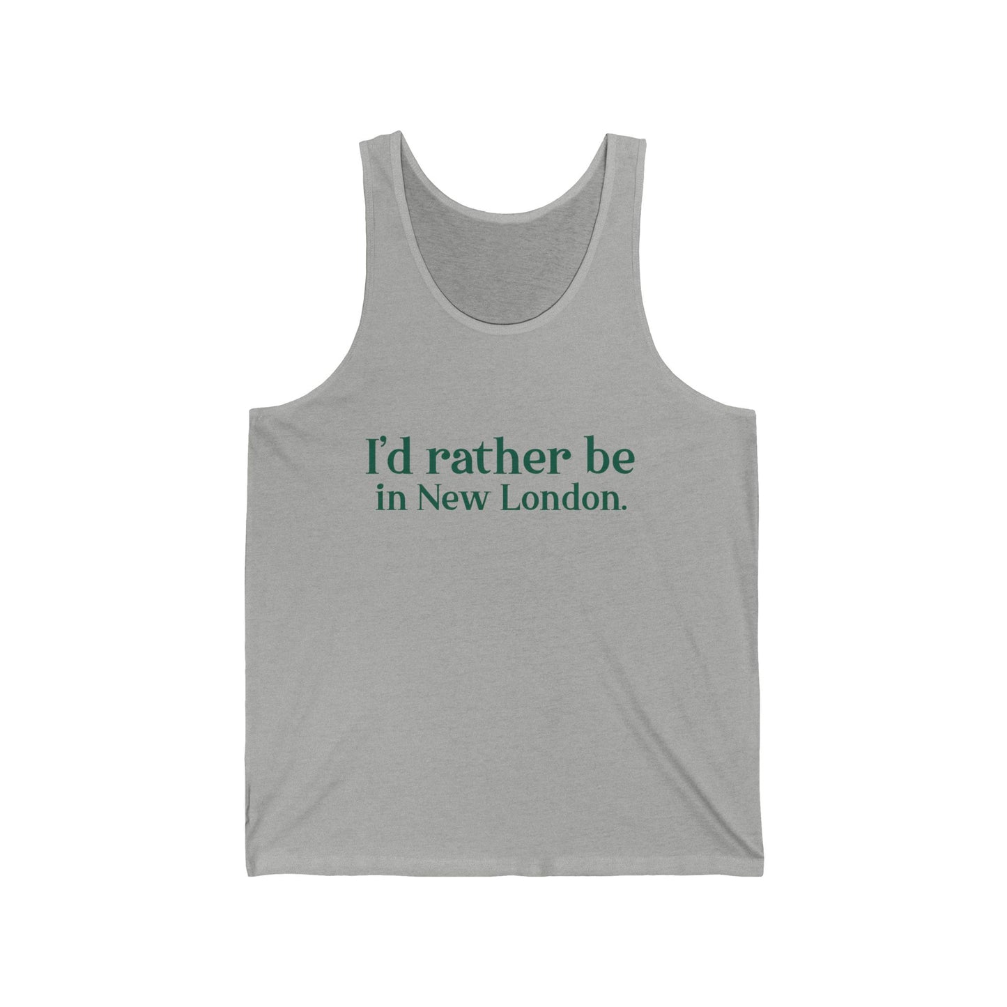I'd rather be in New London. Unisex Jersey Tank