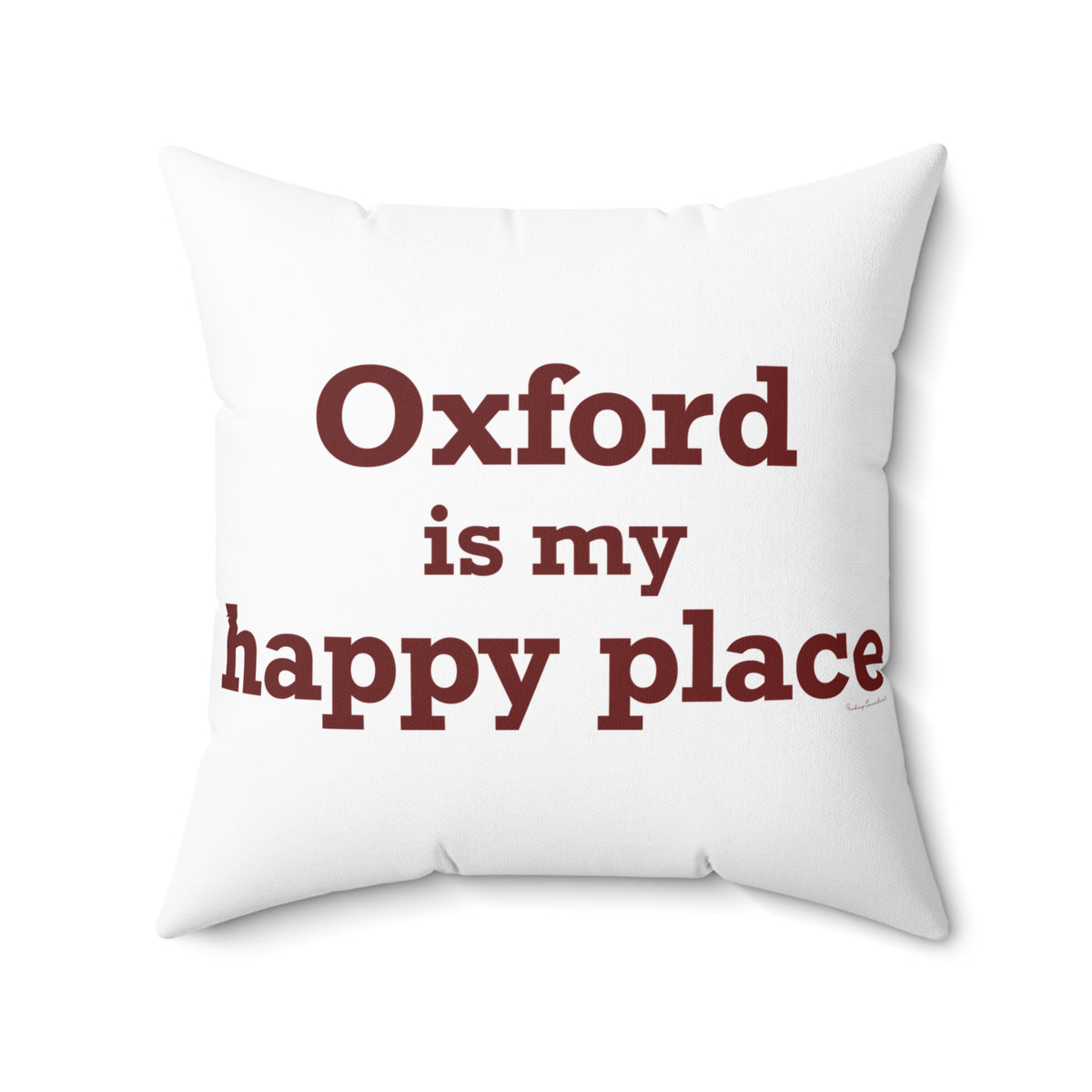Oxford is My Happy Place Polyester Square Pillow